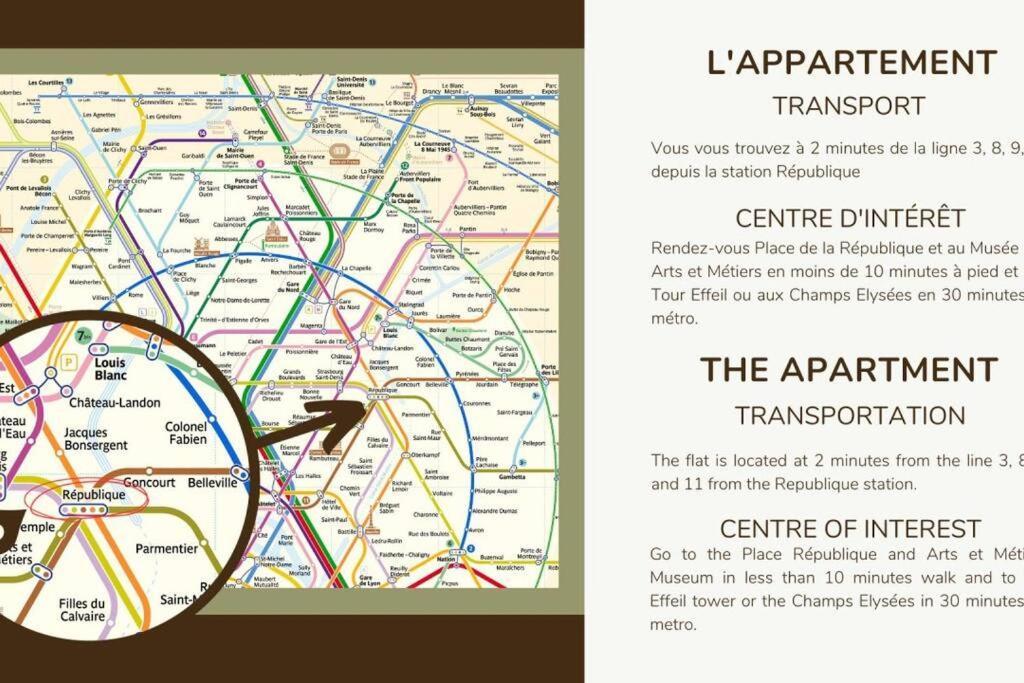Appart 4Pers#1 Bedroom#Republique#Paris 3 Esterno foto